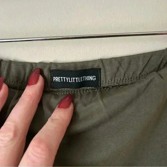 PrettyLittleThing Khaki Green Soft Touch Low Rise Maxi Skirt Women’s Size 6 - Picture 4 of 7